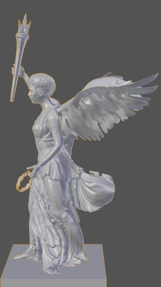 Rebuilt Samothrace victory Nike 3D model_11