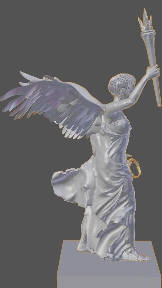 Rebuilt Samothrace victory Nike 3D model_12