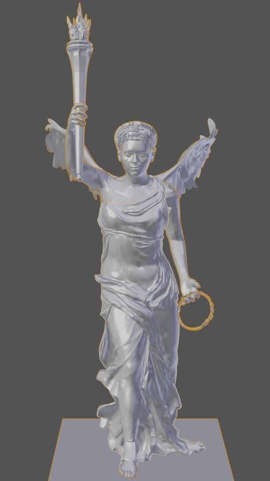 Rebuilt Samothrace victory Nike 3D model_10