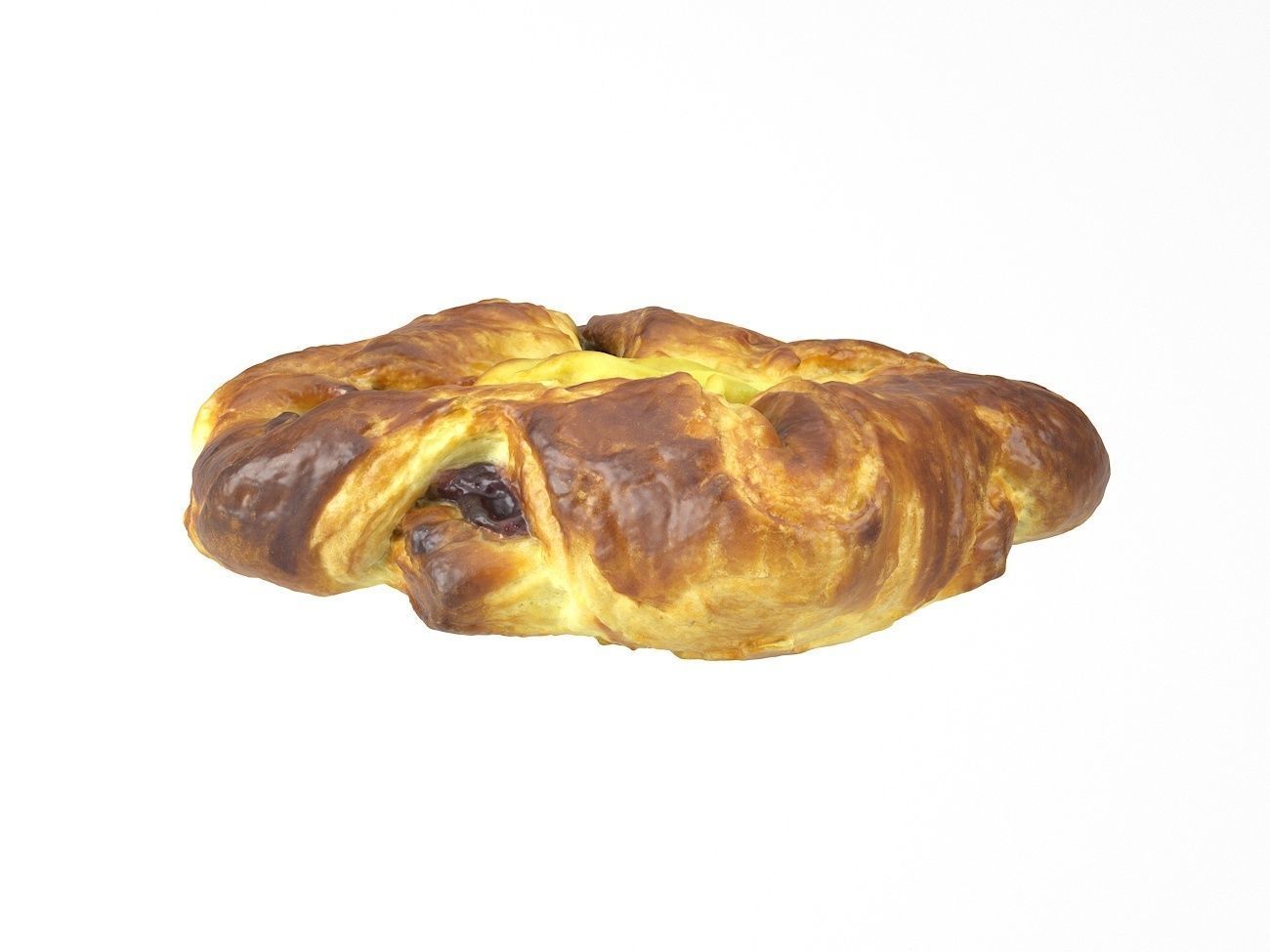 Photorealistic Danish Pastry  3D Scan 3D model_3