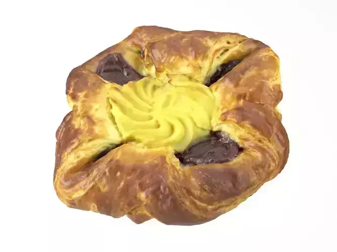 Photorealistic Danish Pastry  3D Scan