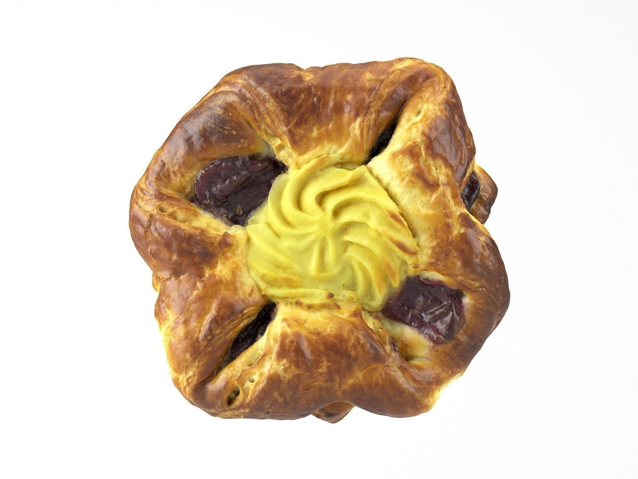 Photorealistic Danish Pastry  3D Scan 3D model_4