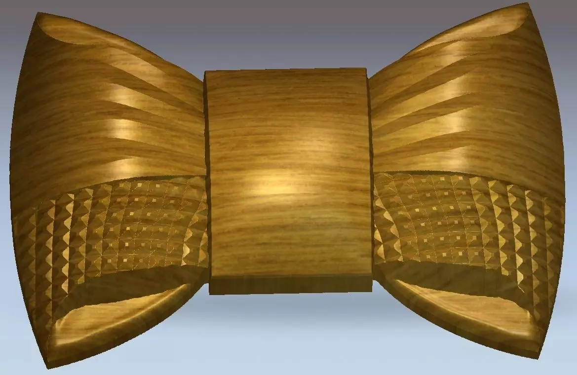 ADORNO wood carving of bow tie Free 3D print model