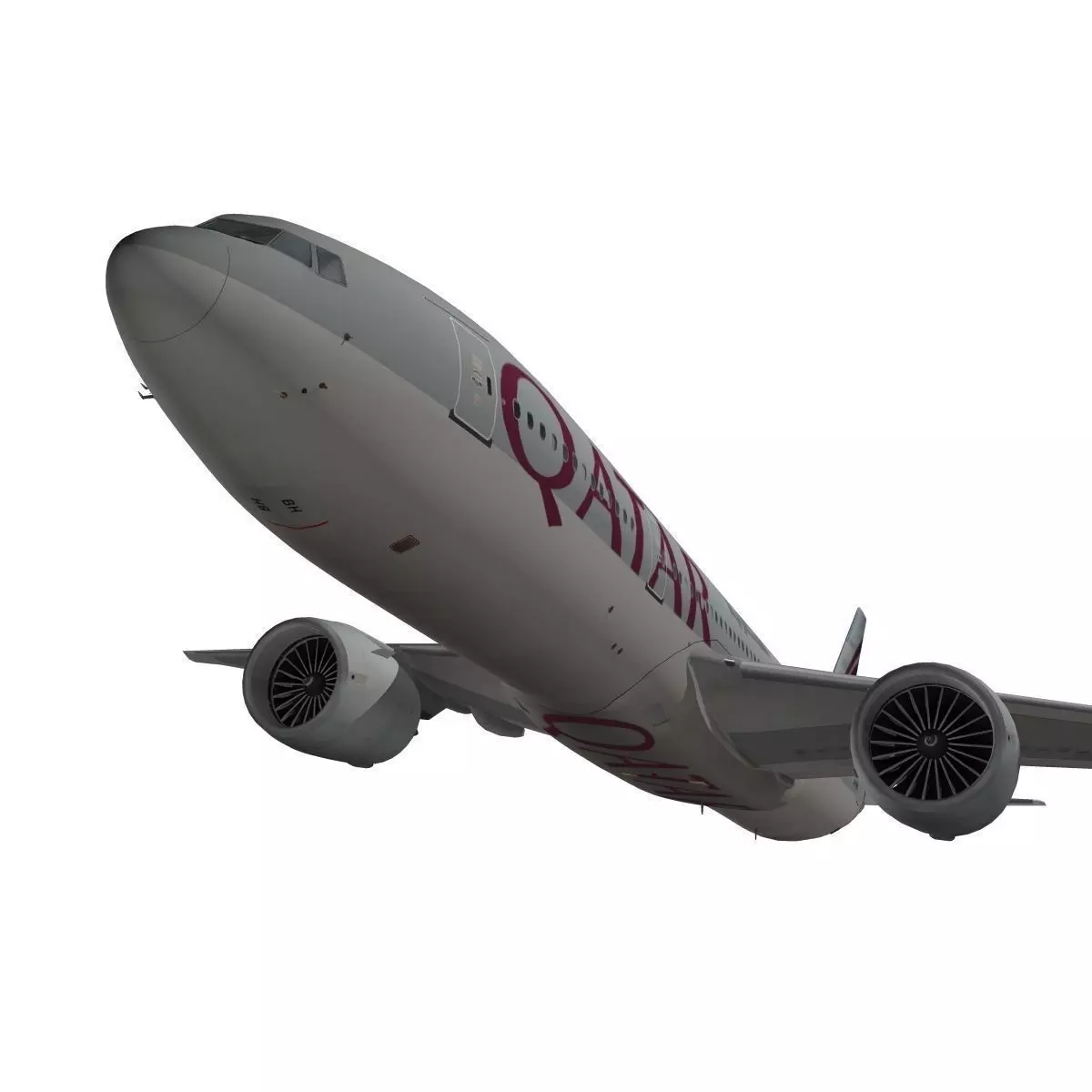 Boeing 777-200LR Qatar Airways 3D model