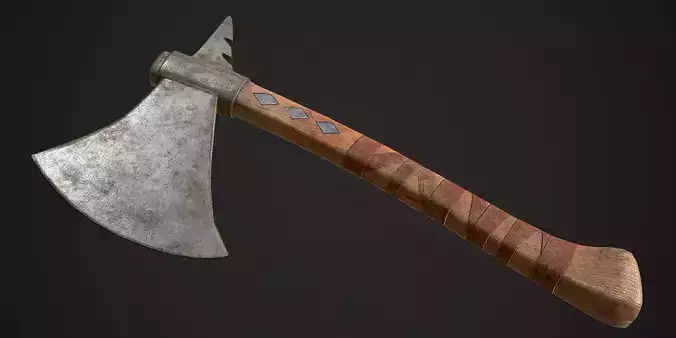 Tomahawk Axe melee weapon Low-poly 3D model