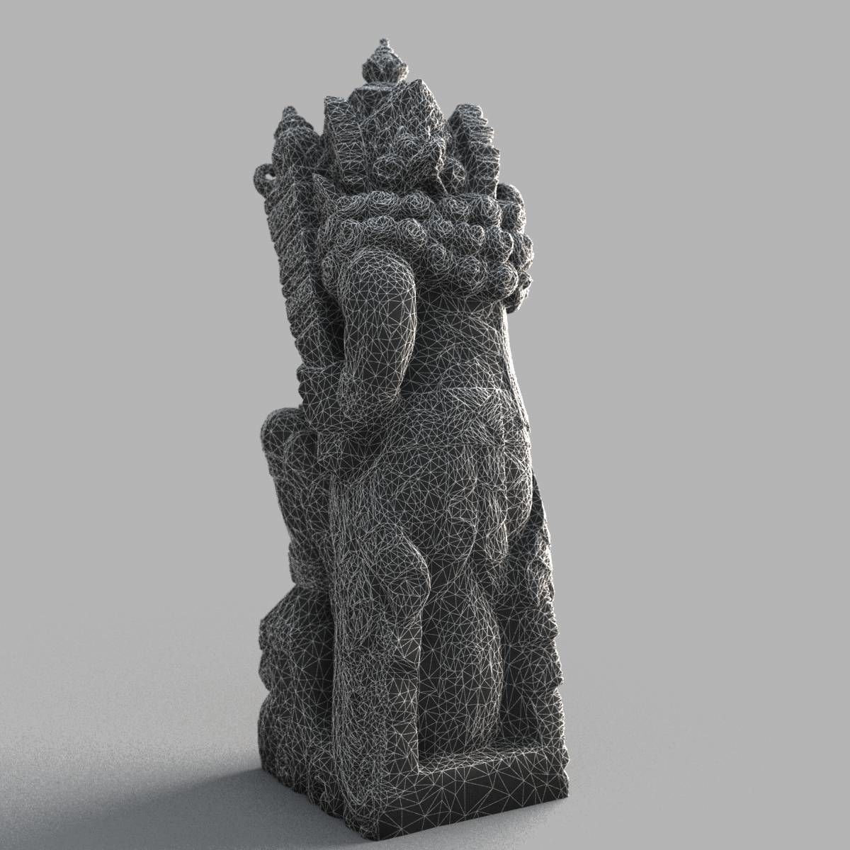 Bali-statue-014 statue of indian god Low-poly 3D model_15