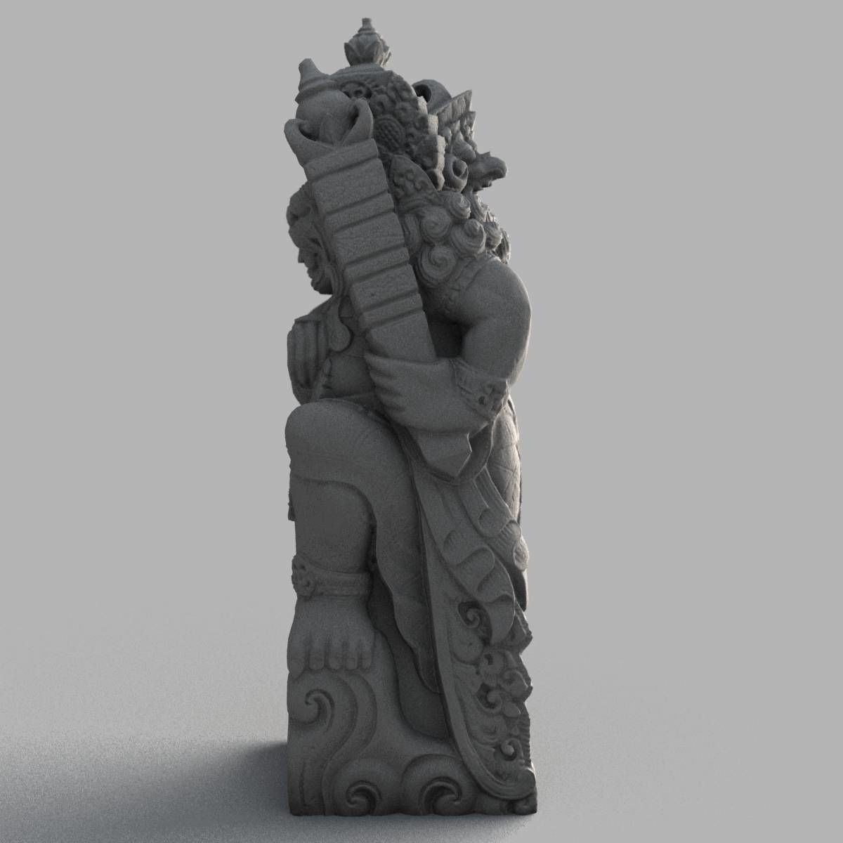 Bali-statue-014 statue of indian god Low-poly 3D model_10