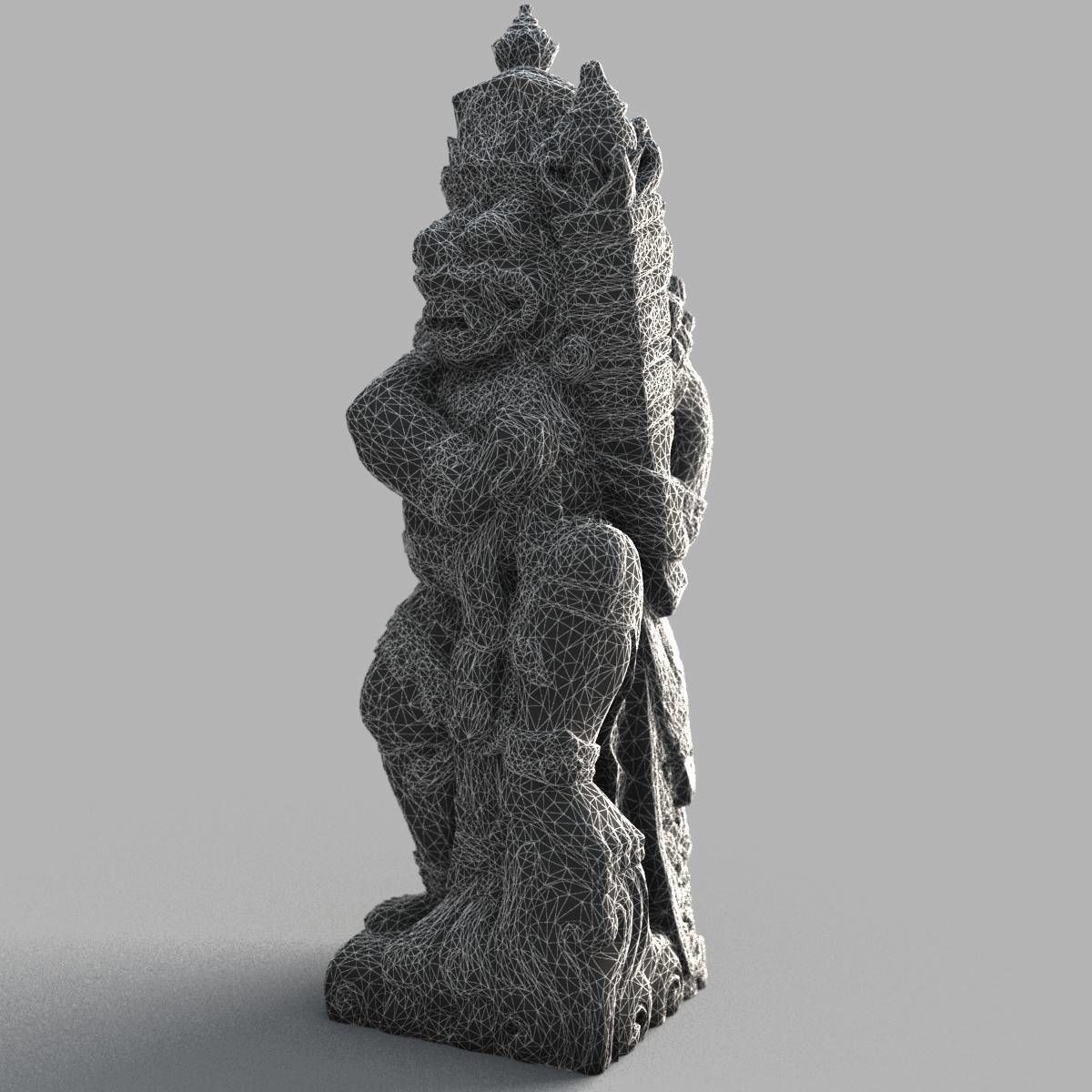 Bali-statue-014 statue of indian god Low-poly 3D model_17