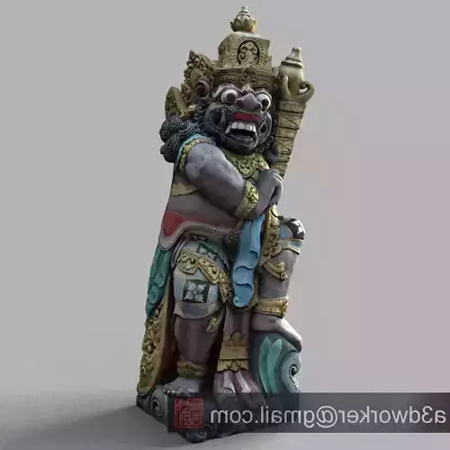 Bali-statue-014 statue of indian god Low-poly 3D model