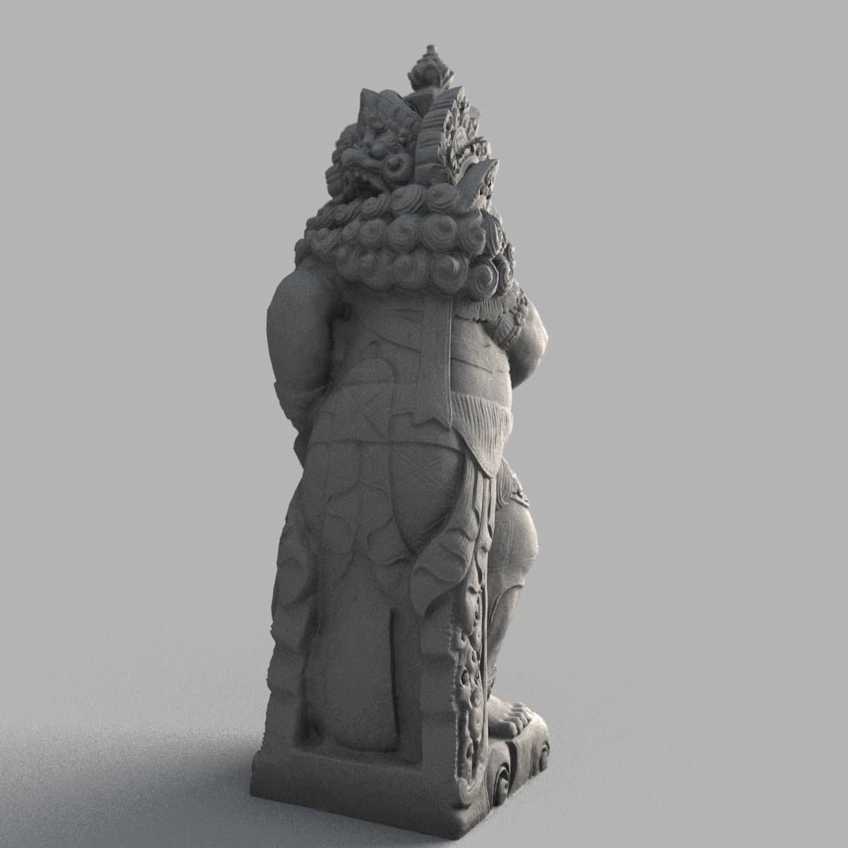 Bali-statue-014 statue of indian god Low-poly 3D model_8