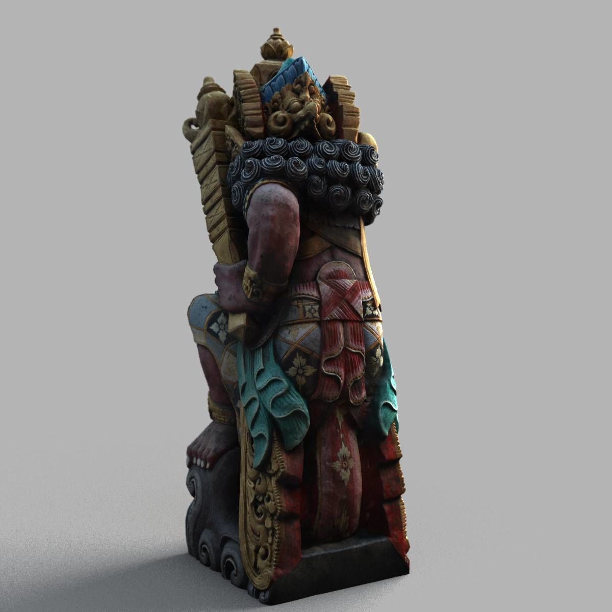 Bali-statue-014 statue of indian god Low-poly 3D model_3