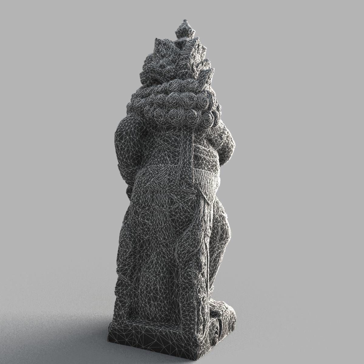 Bali-statue-014 statue of indian god Low-poly 3D model_14