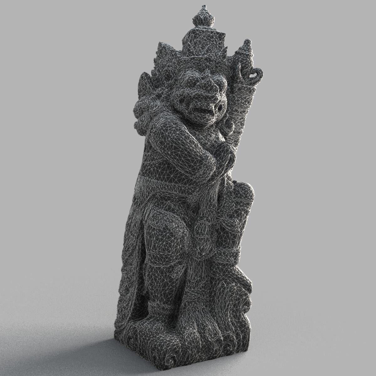 Bali-statue-014 statue of indian god Low-poly 3D model_12