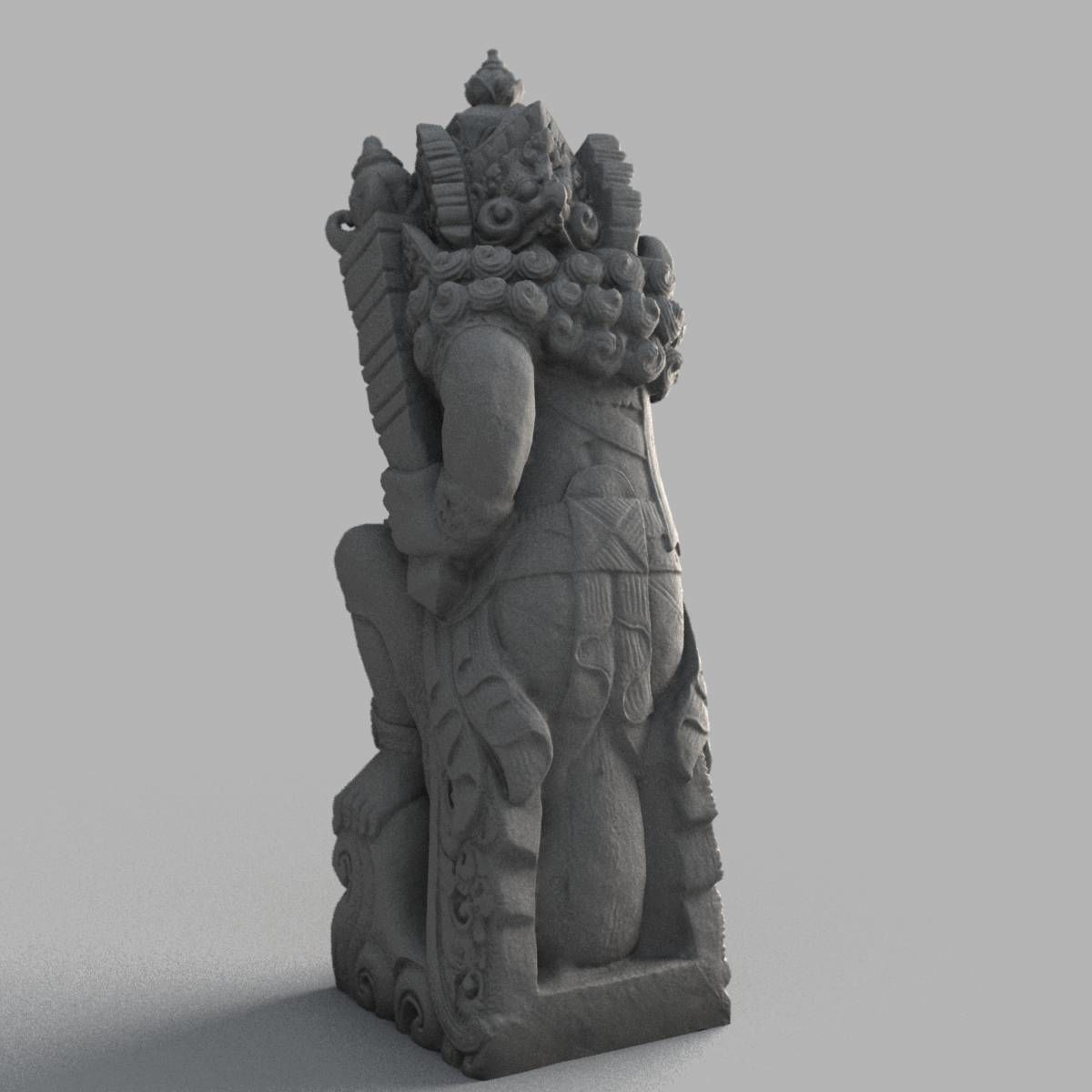 Bali-statue-014 statue of indian god Low-poly 3D model_9