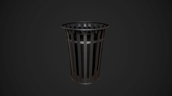 Trash Prop - PBR Trashbin Low-poly 3D model