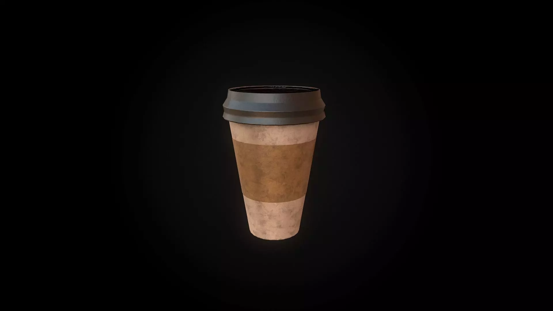 Coffe cup Low-poly 3D model_0