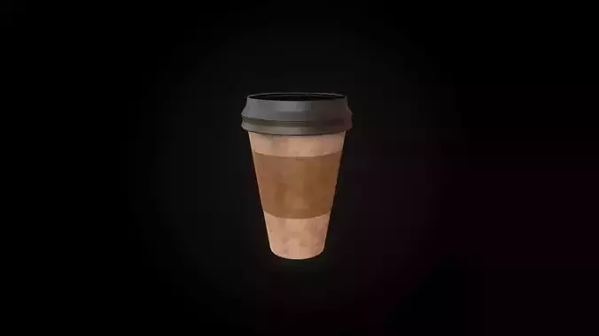 Coffe cup Low-poly 3D model