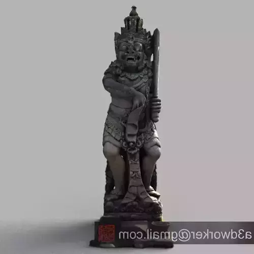 Bali-statue-012 statue of indian god Low-poly 3D model