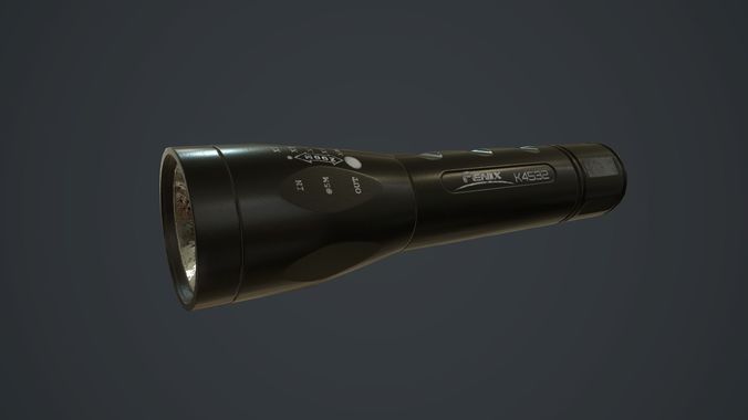 Flashlight Low-poly 3D model