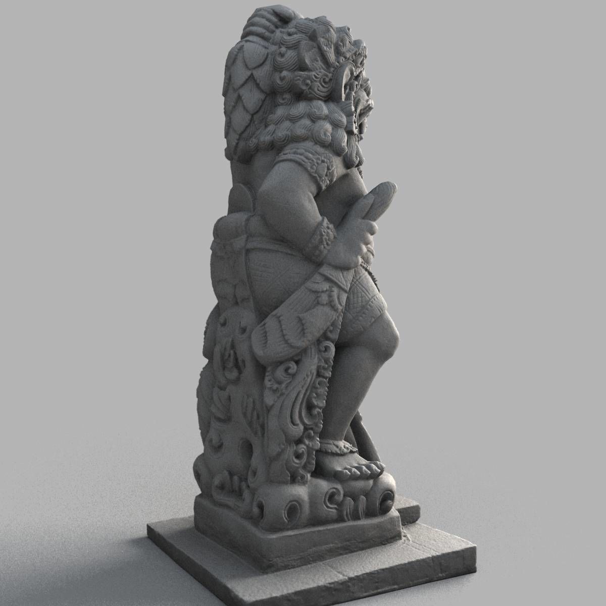 Bali-statue-013 statue of indian god Low-poly 3D model_8