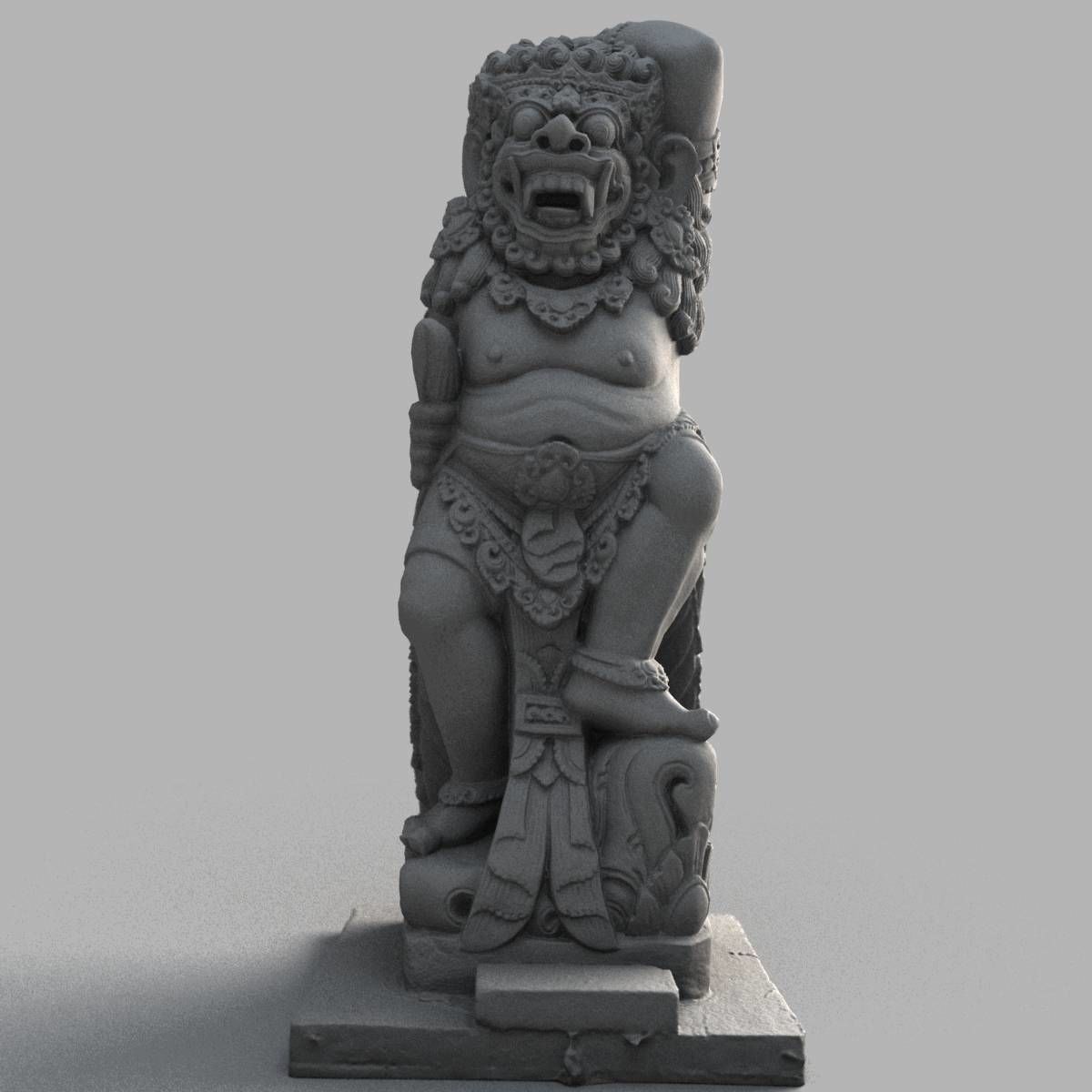 Bali-statue-013 statue of indian god Low-poly 3D model_6
