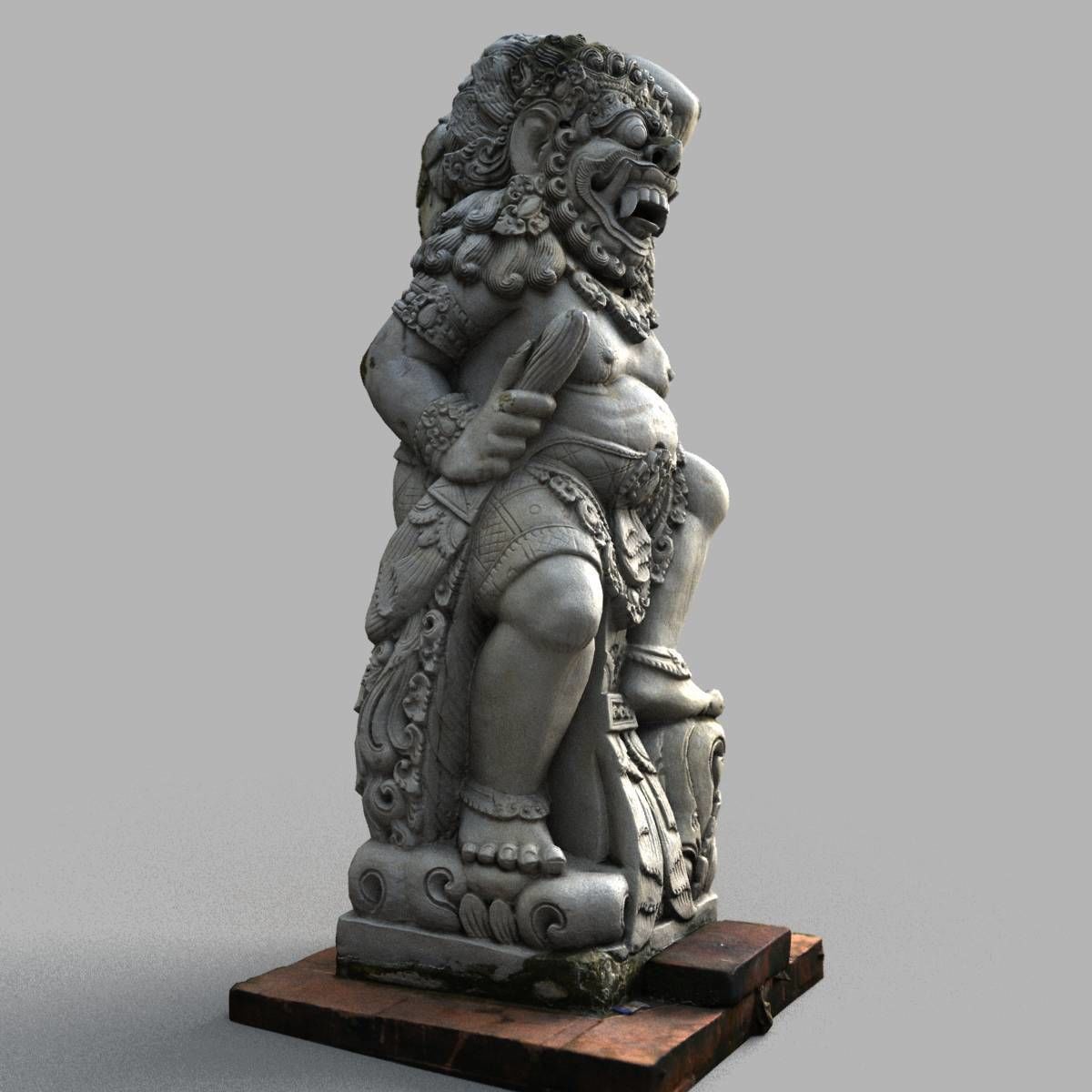 Bali-statue-013 statue of indian god Low-poly 3D model_1