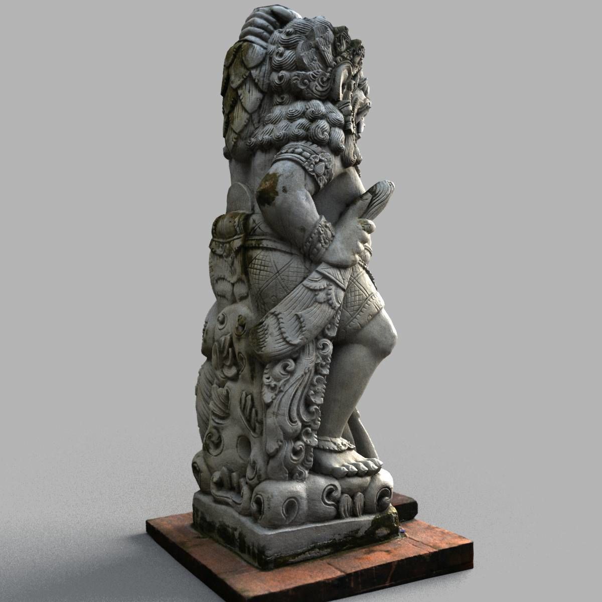 Bali-statue-013 statue of indian god Low-poly 3D model_2