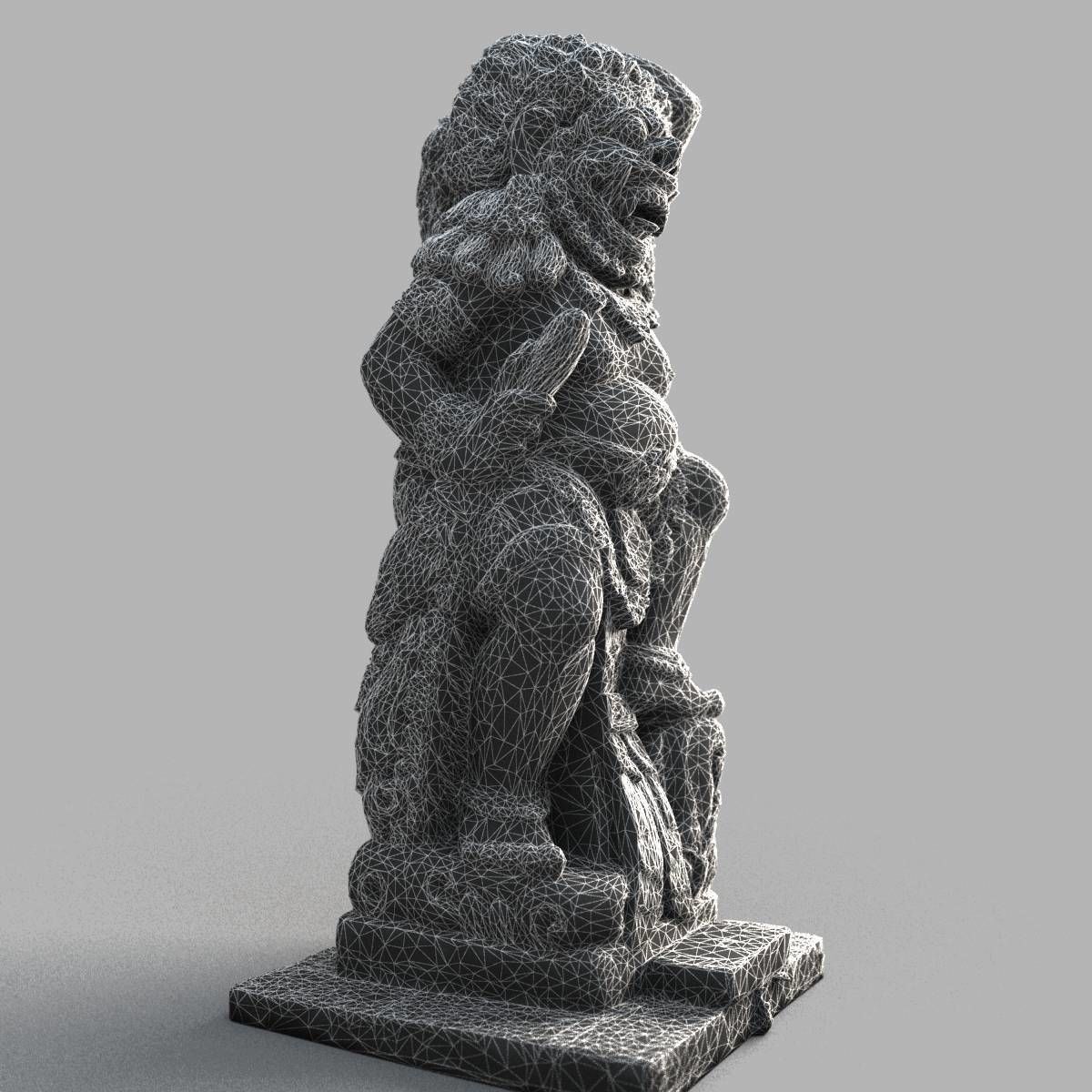 Bali-statue-013 statue of indian god Low-poly 3D model_13