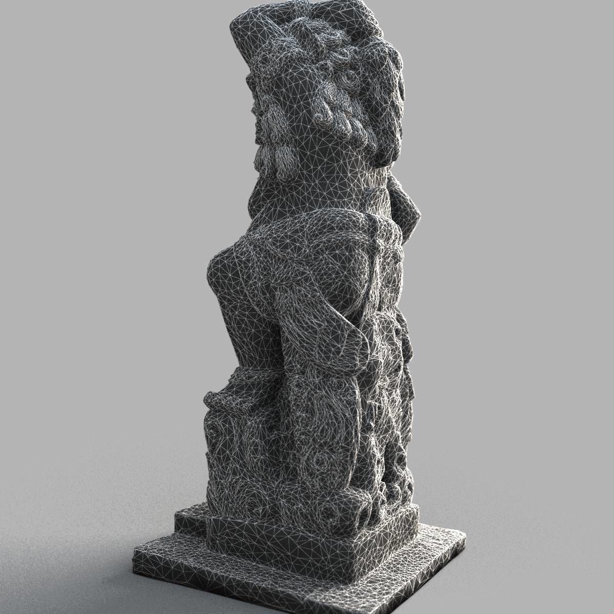 Bali-statue-013 statue of indian god Low-poly 3D model_16
