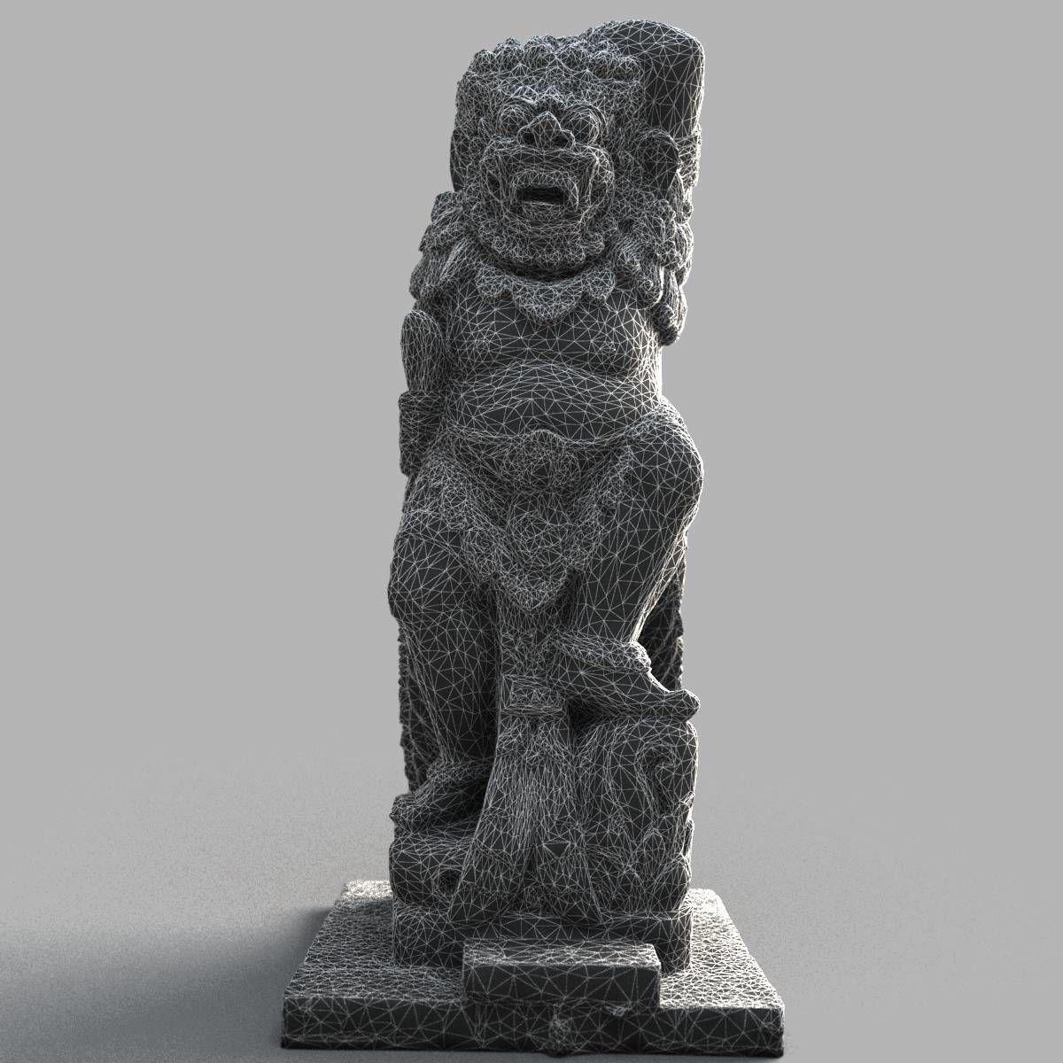 Bali-statue-013 statue of indian god Low-poly 3D model_12
