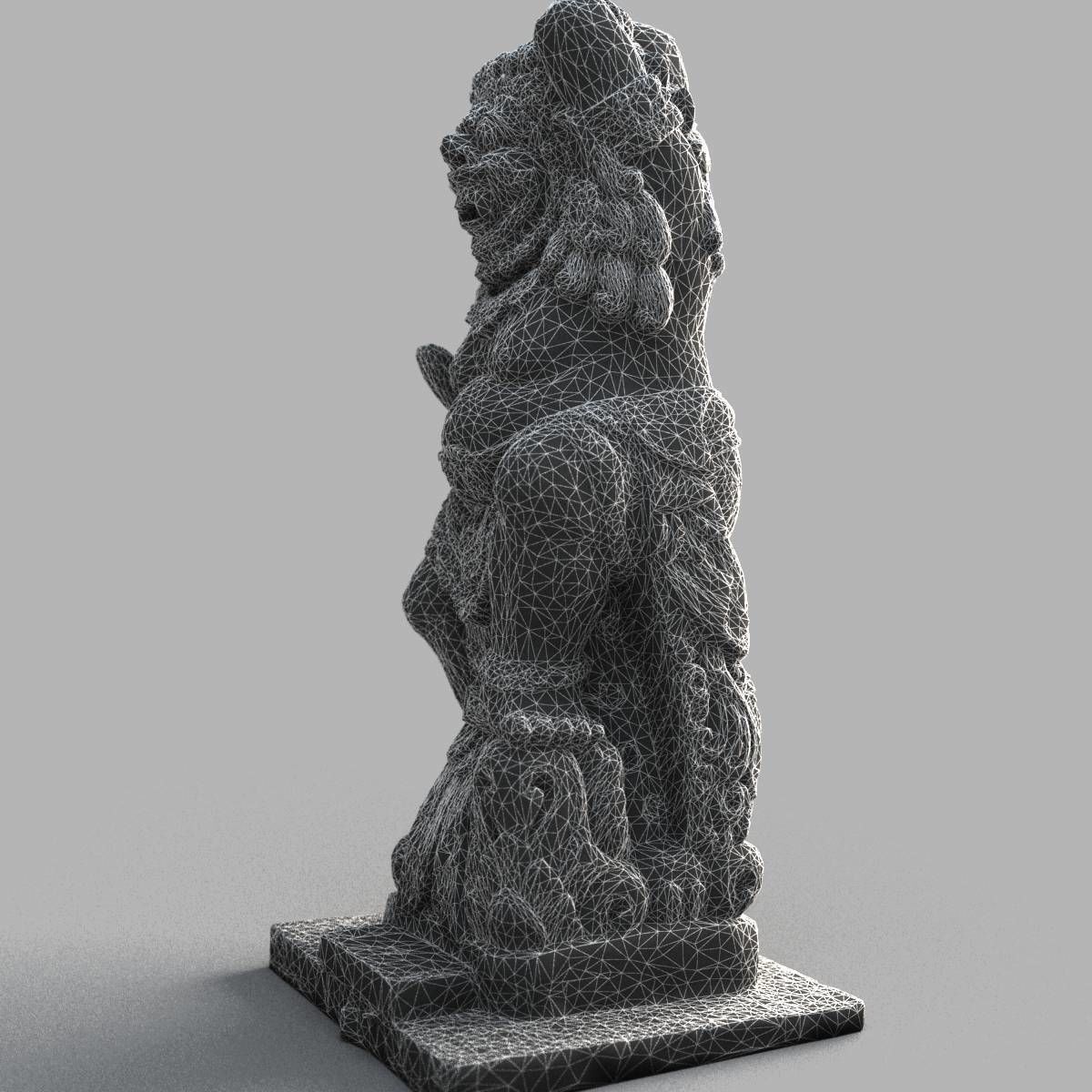Bali-statue-013 statue of indian god Low-poly 3D model_17