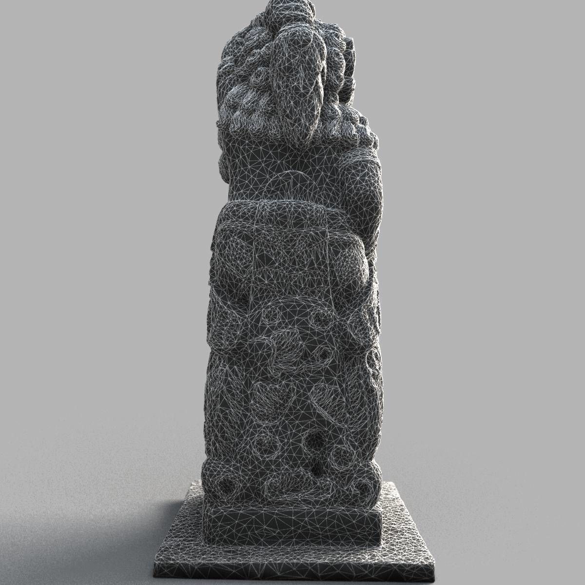 Bali-statue-013 statue of indian god Low-poly 3D model_15