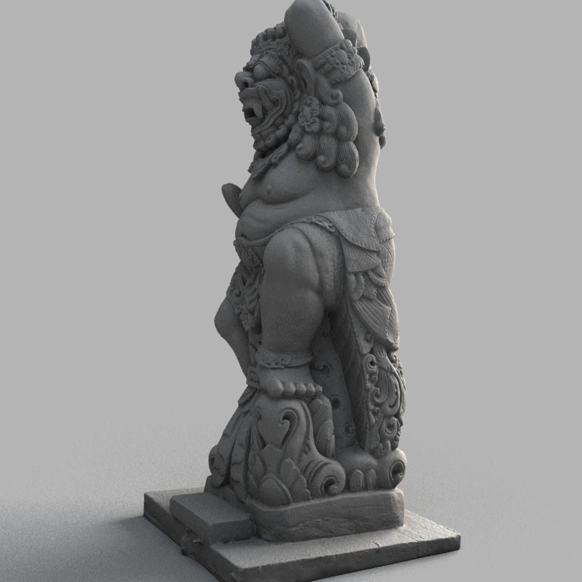 Bali-statue-013 statue of indian god Low-poly 3D model_11