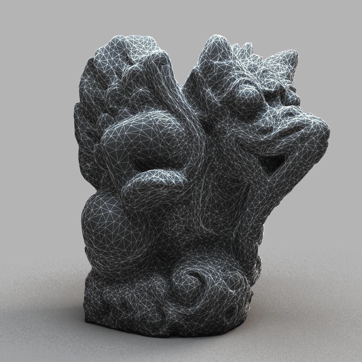 Bali-statue-015 gargoyle Low-poly 3D model_12