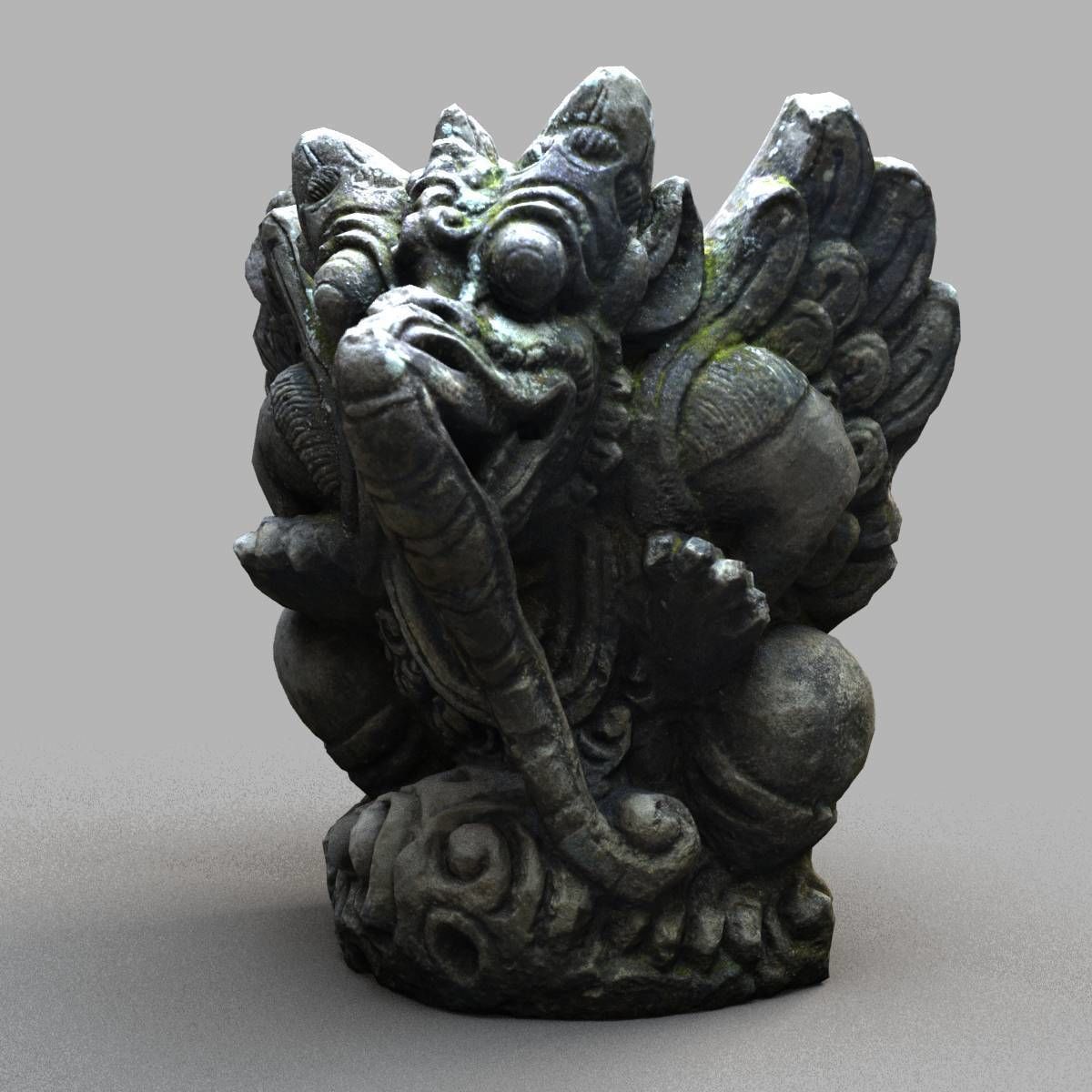 Bali-statue-015 gargoyle Low-poly 3D model_5