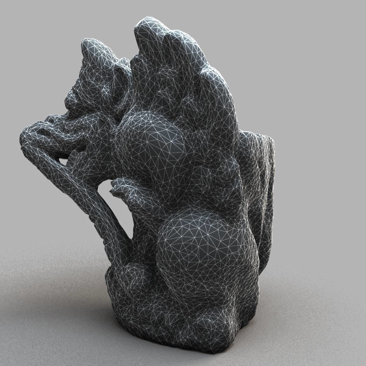 Bali-statue-015 gargoyle Low-poly 3D model_16