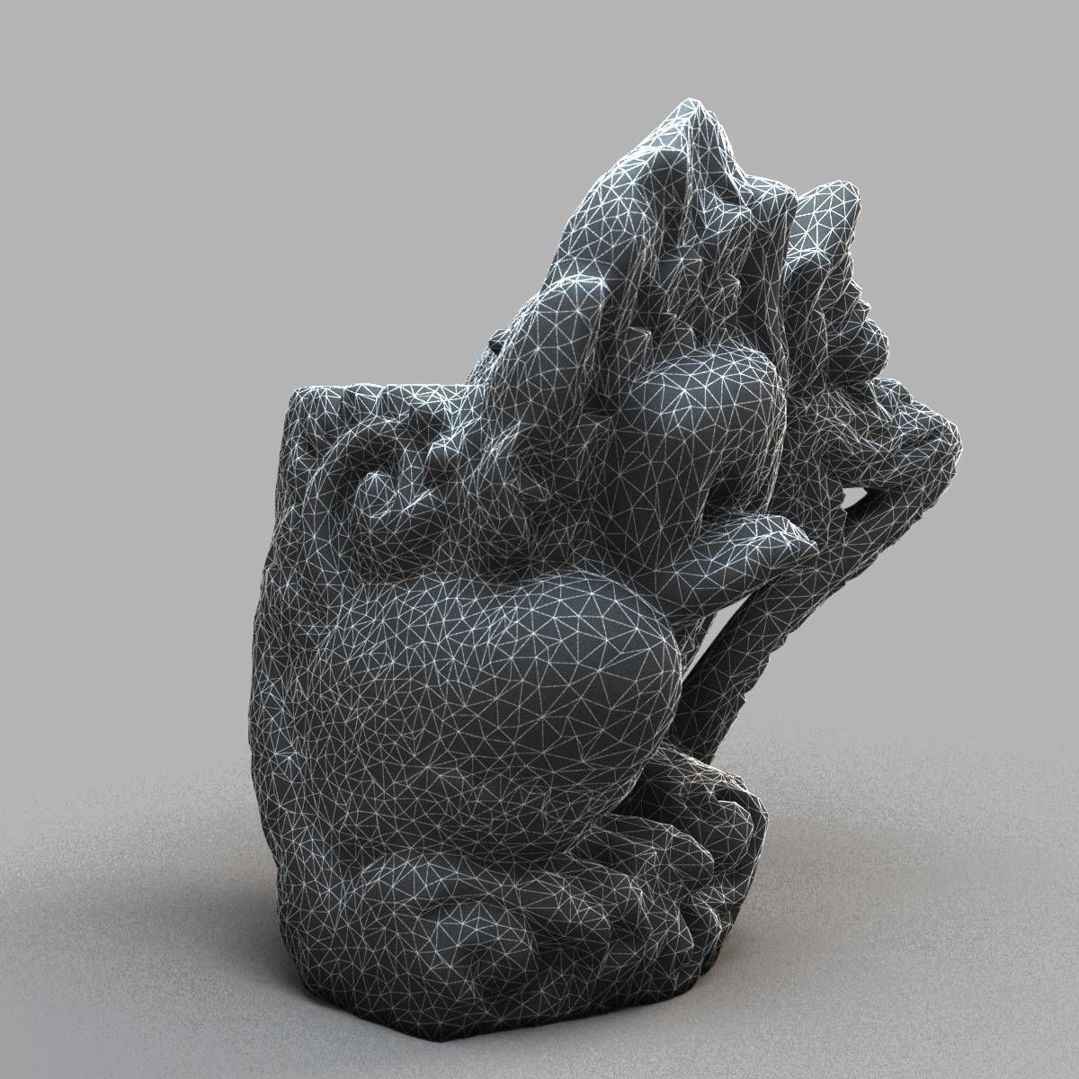 Bali-statue-015 gargoyle Low-poly 3D model_13