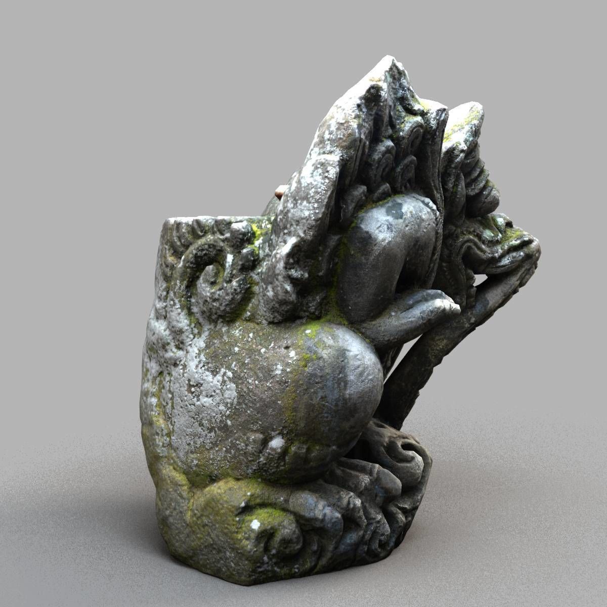 Bali-statue-015 gargoyle Low-poly 3D model_1