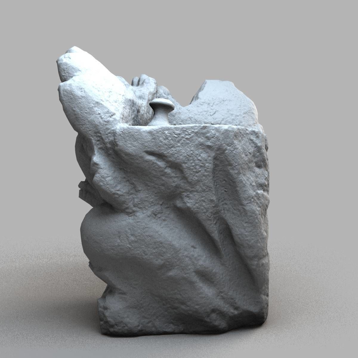 Bali-statue-015 gargoyle Low-poly 3D model_9