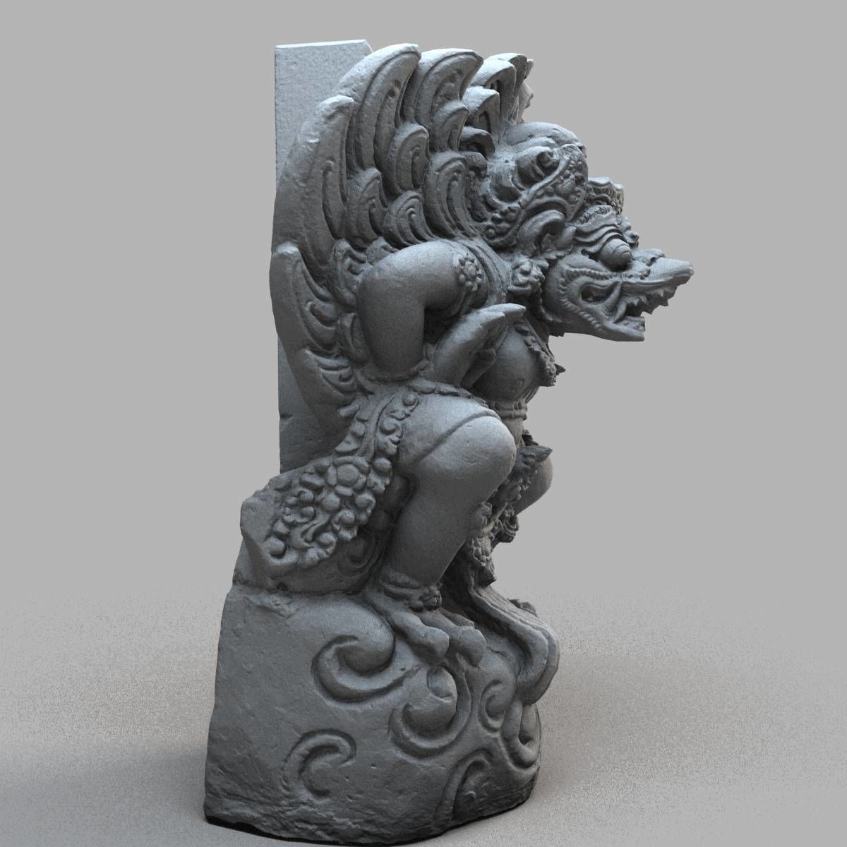 Bali-statue-016 statue of indian deity Low-poly 3D model_8