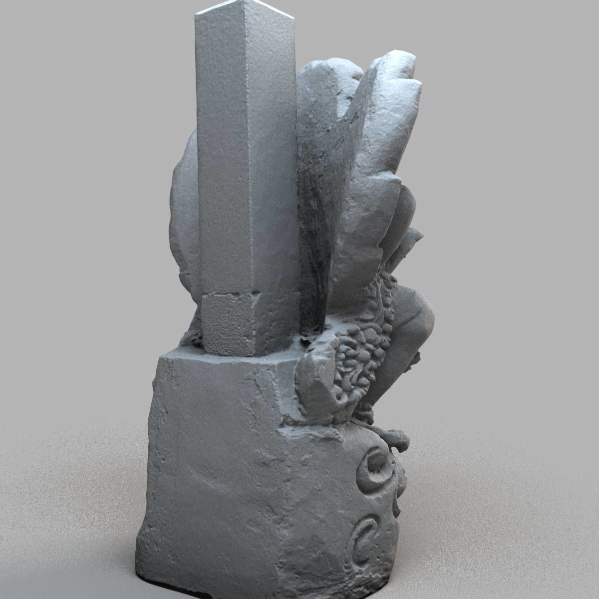 Bali-statue-016 statue of indian deity Low-poly 3D model_9