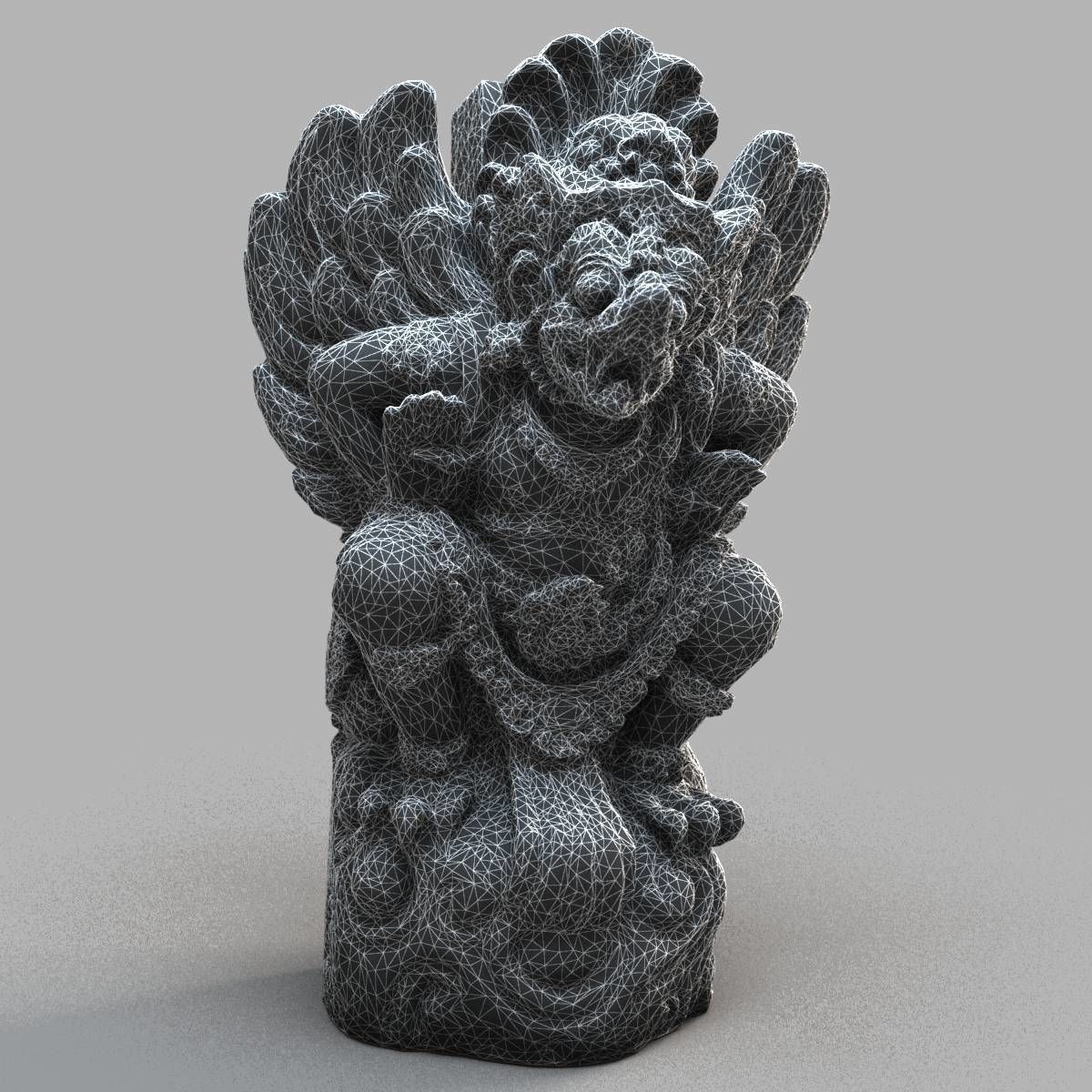 Bali-statue-016 statue of indian deity Low-poly 3D model_13