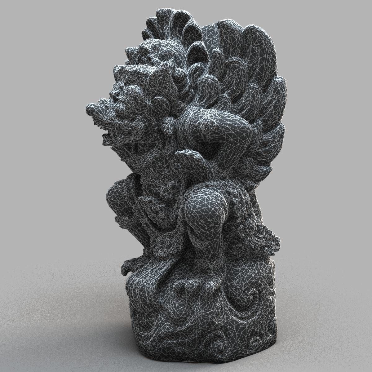 Bali-statue-016 statue of indian deity Low-poly 3D model_12