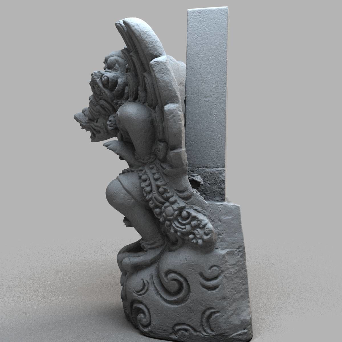 Bali-statue-016 statue of indian deity Low-poly 3D model_11