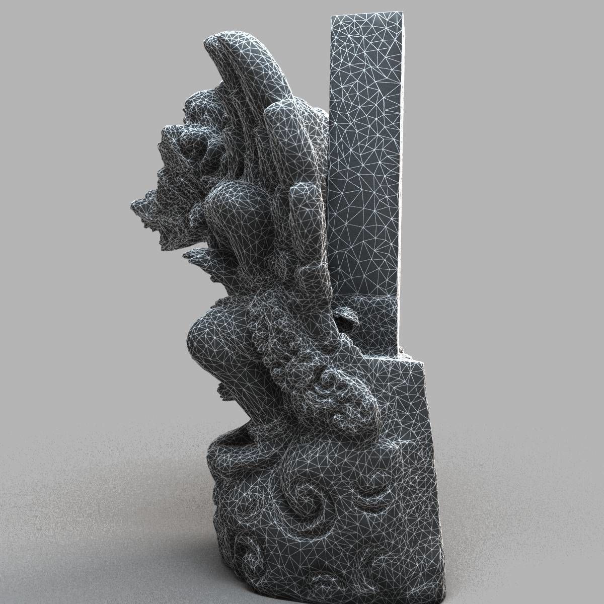 Bali-statue-016 statue of indian deity Low-poly 3D model_17