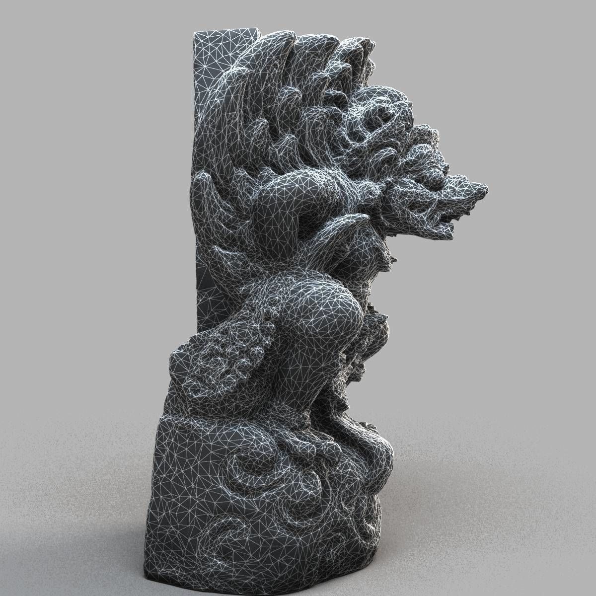 Bali-statue-016 statue of indian deity Low-poly 3D model_14