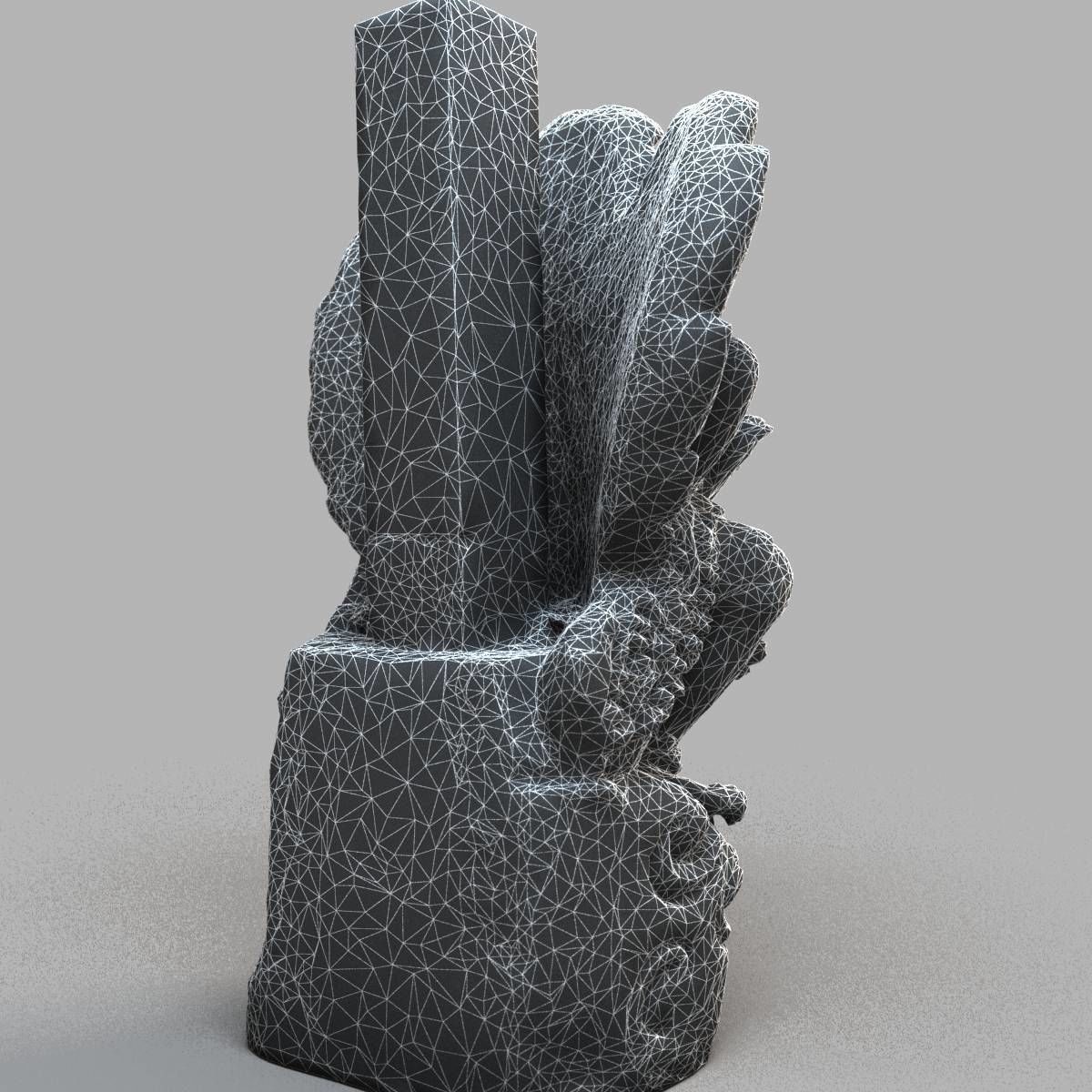 Bali-statue-016 statue of indian deity Low-poly 3D model_15