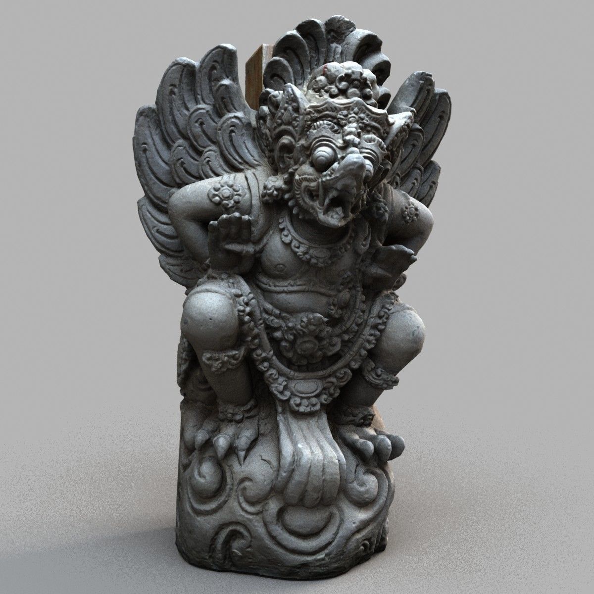Bali-statue-016 statue of indian deity Low-poly 3D model_1