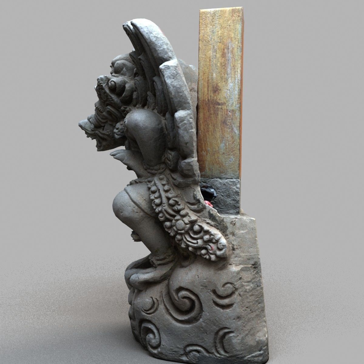 Bali-statue-016 statue of indian deity Low-poly 3D model_5