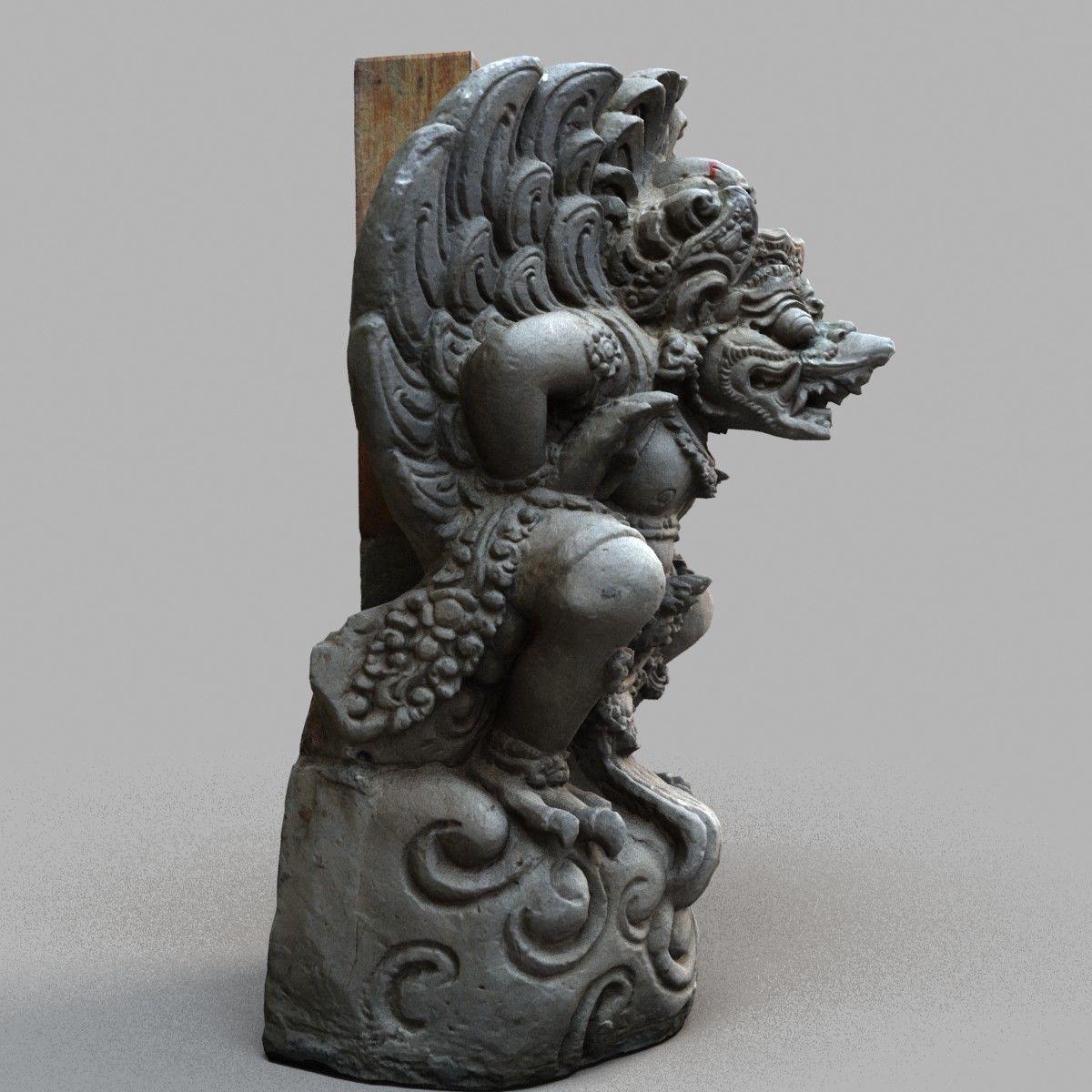 Bali-statue-016 statue of indian deity Low-poly 3D model_2